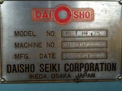 Bar Peeling Machine DAISHO mod. BHT-125 sold to INDIA in 2019